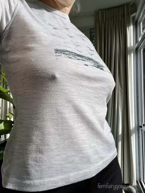 Braless under my hiking top