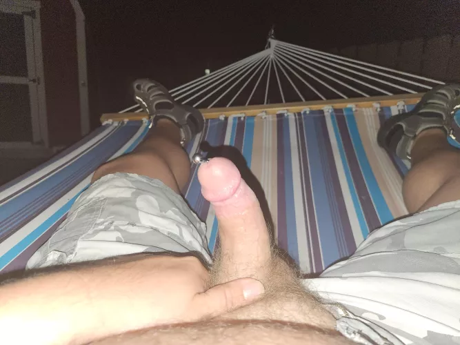 Enjoying a cool evening outside