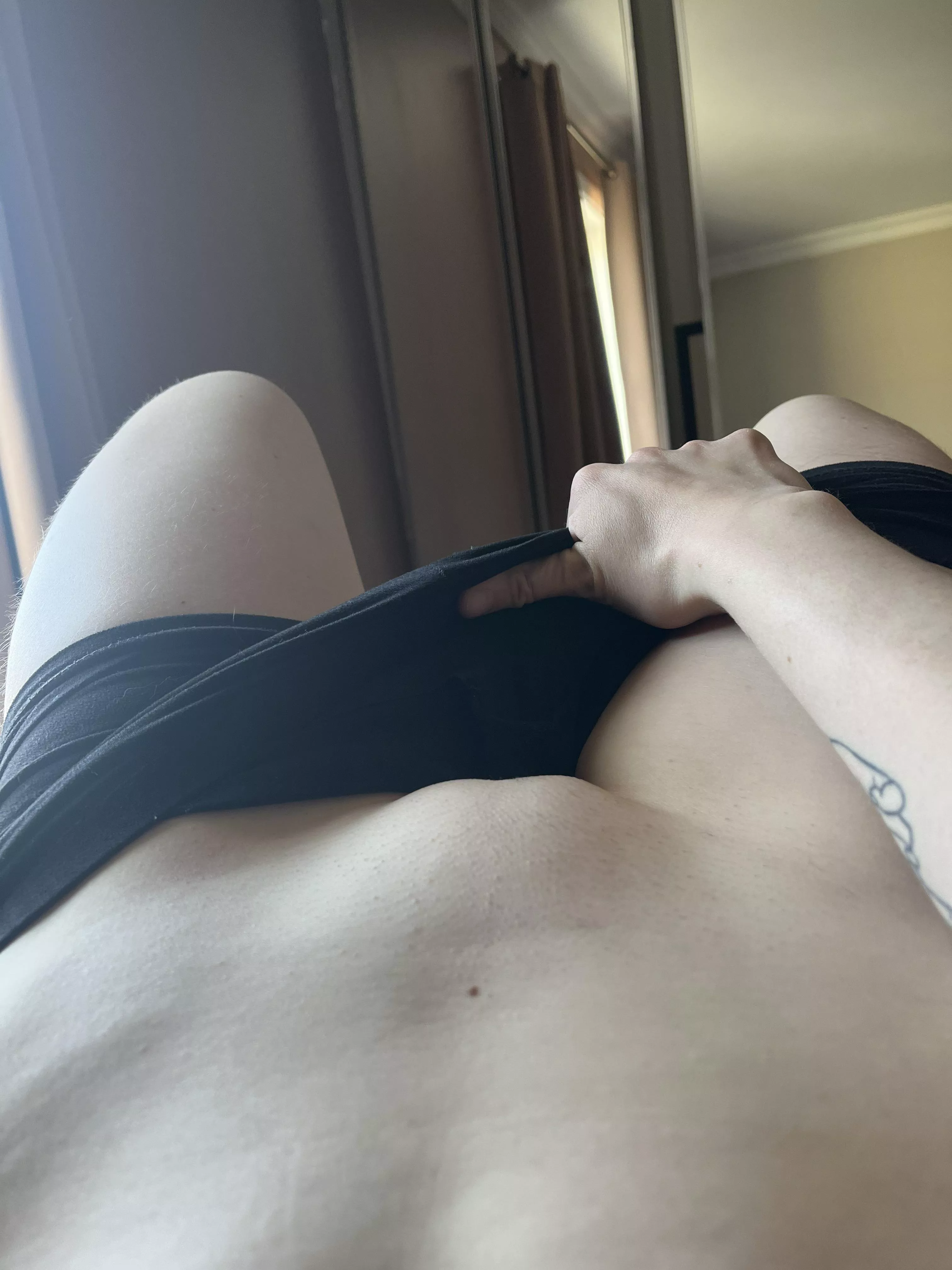 Freshly shaved and heading to the gym