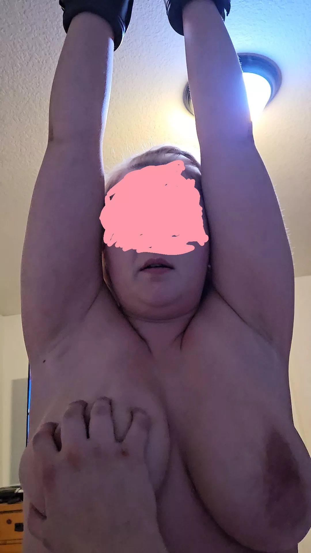 Groping that helpless breast!