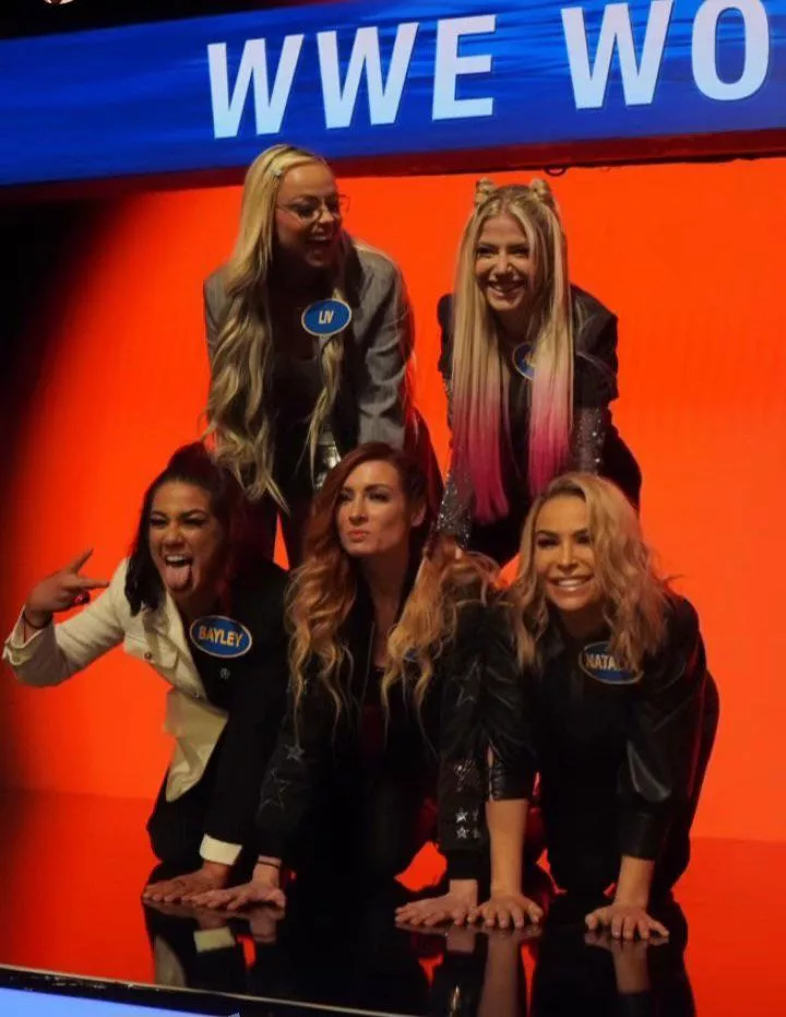 Liv Morgan, Alexa Bliss, Bayley, Becky Lynch, and Natalya