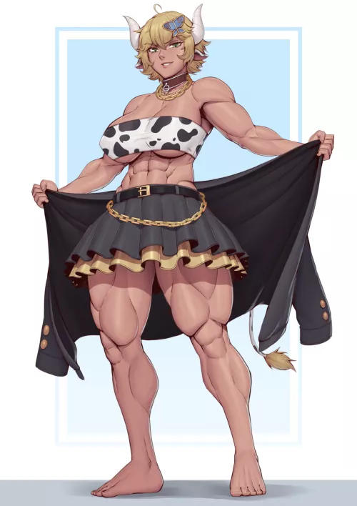 Muscular cow girl [Artist: SpeedL00ver]