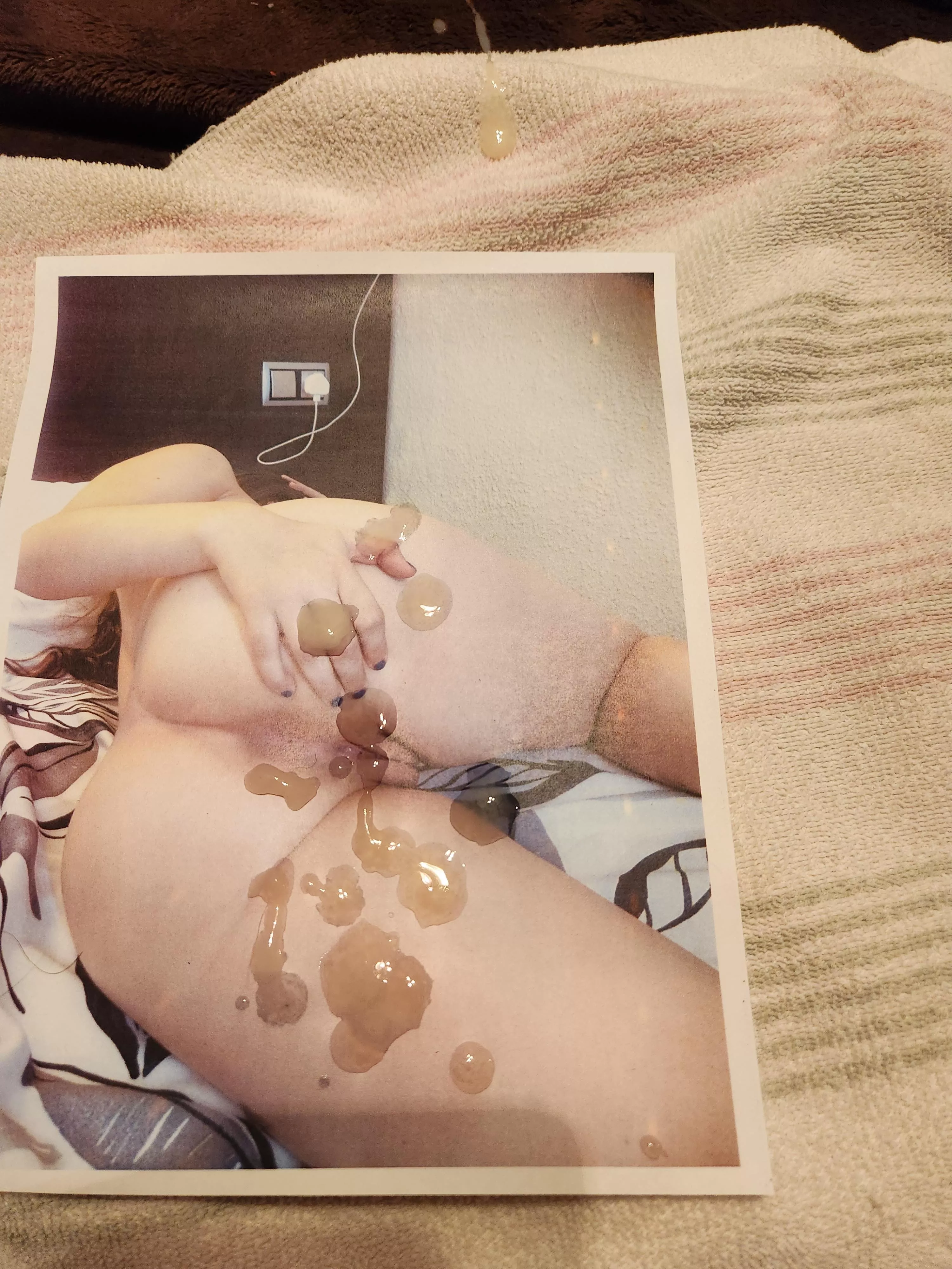 My painting media is cum