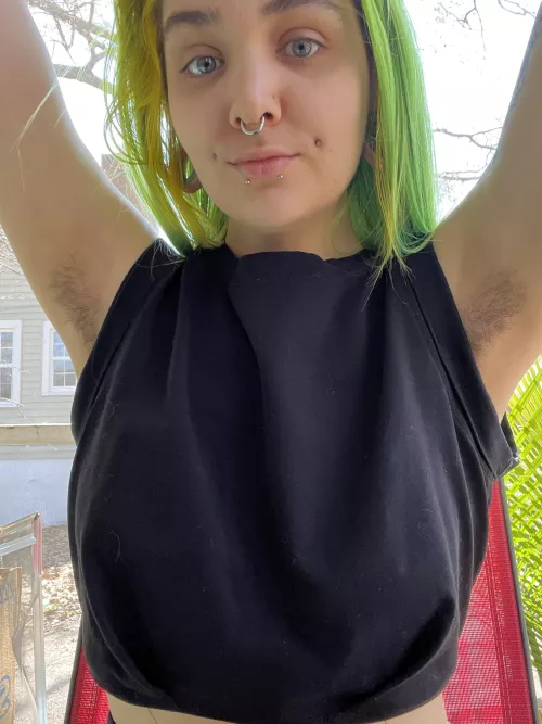 No cleavage for you. Just sweaty pits ready for worshipping