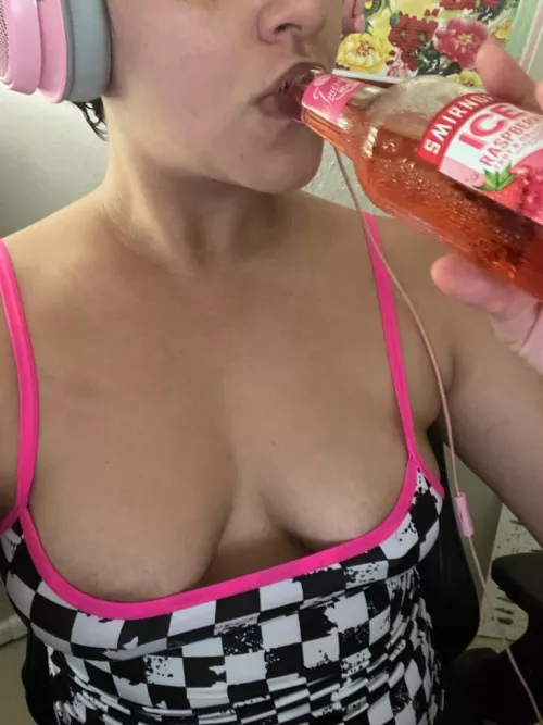 Partying on Rocket League this weekend. Wanted to share my cleavage!