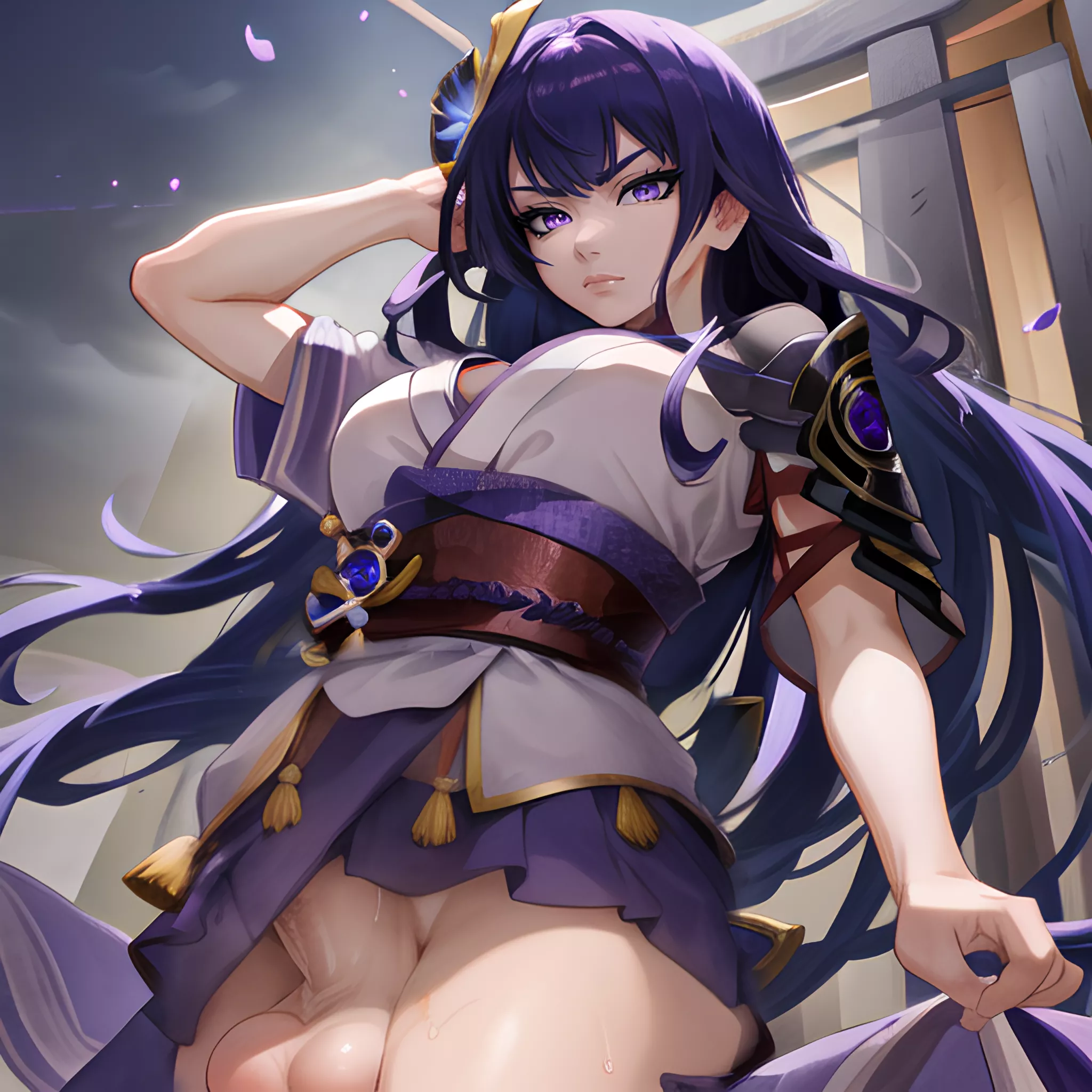 Raiden Shogun Futa Peek