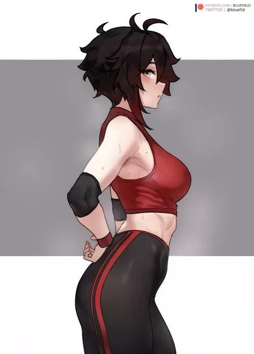 Ruby finishes her workout [Bluefield]