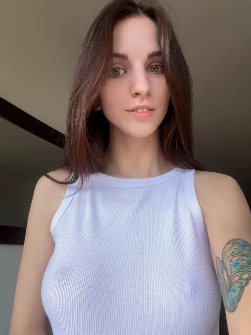 Running some errands braless