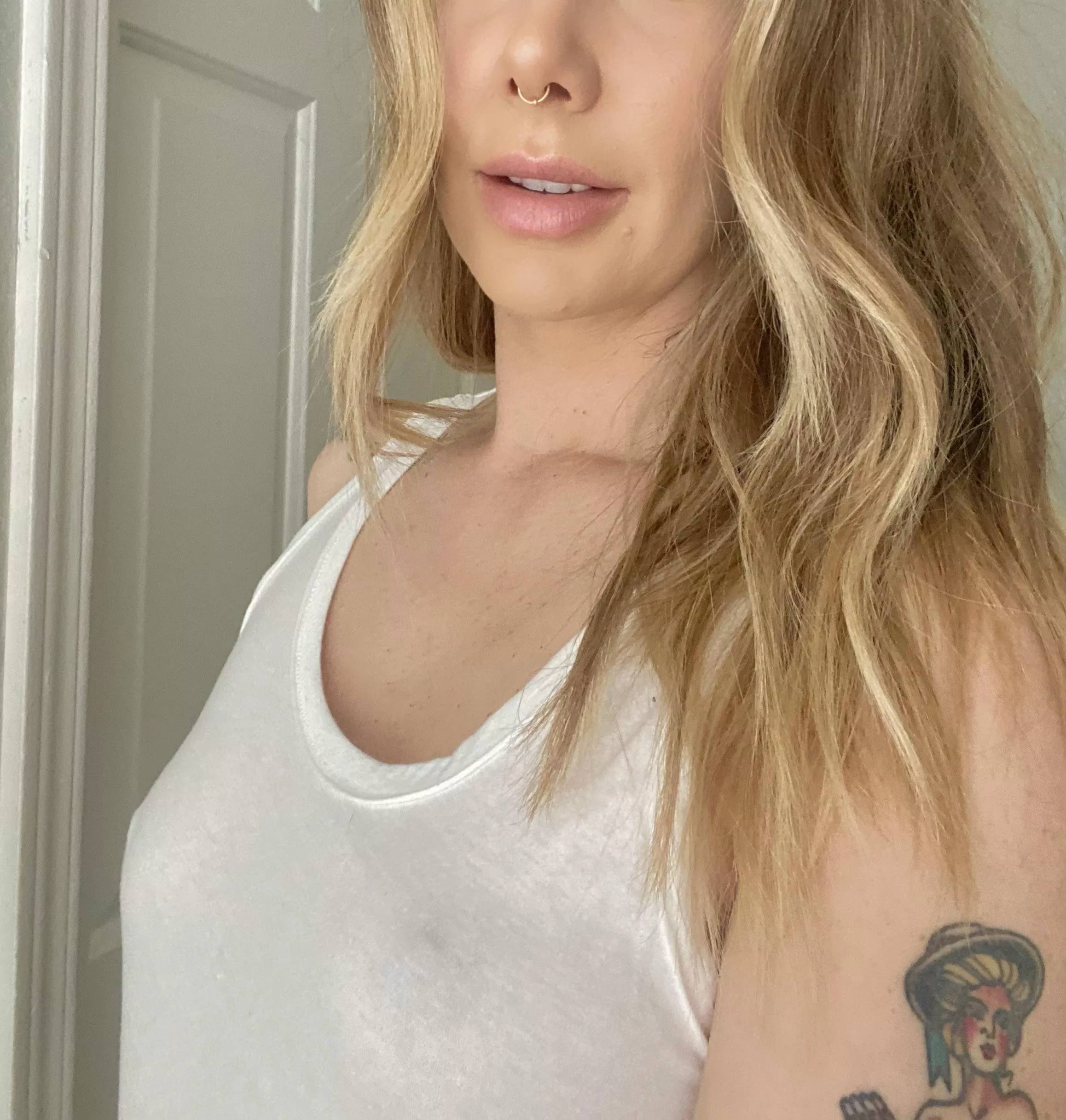 Warm days call for going braless