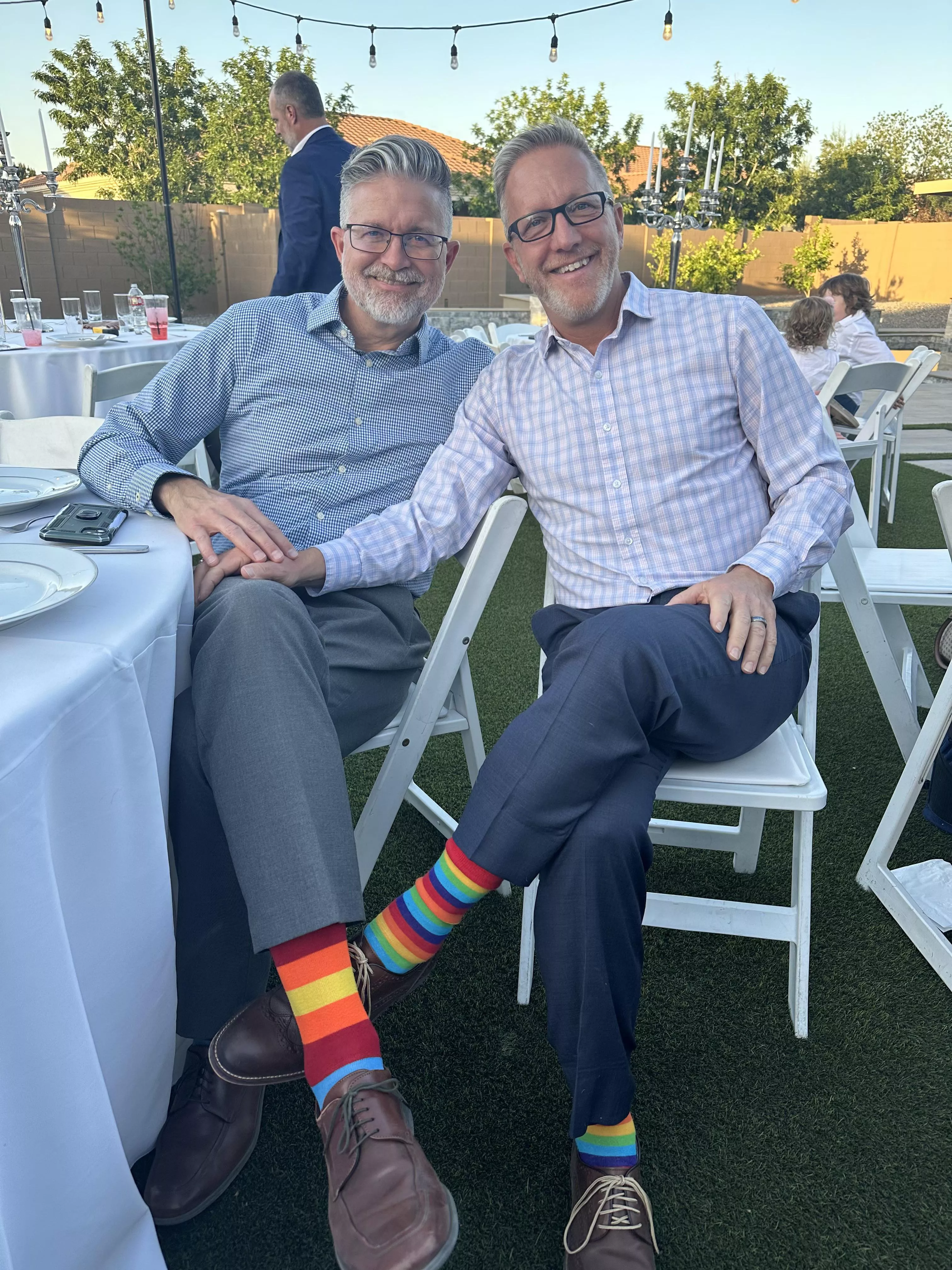 When at a gay wedding wear rainbow 🌈 socks