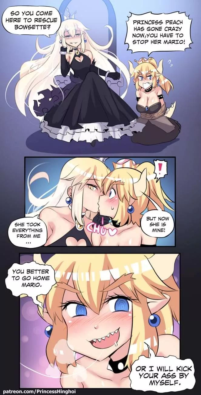 Bowsette and Dark Peach