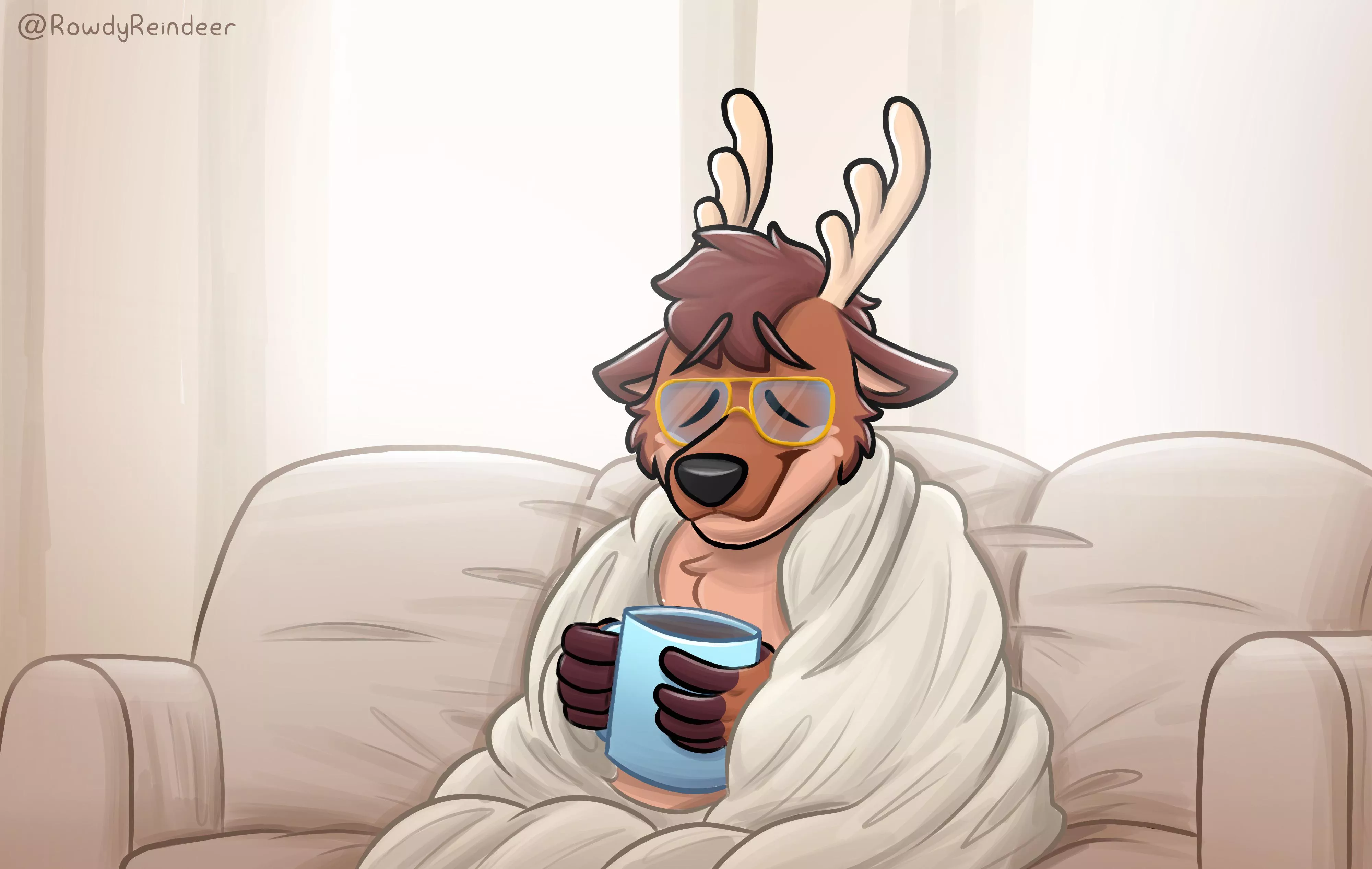 Cozy Couch Vibes (art by me)