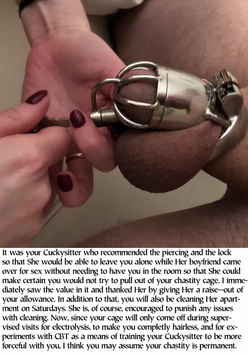 Finding out that there will be no release, save for cleanliness and pain increases Her control.