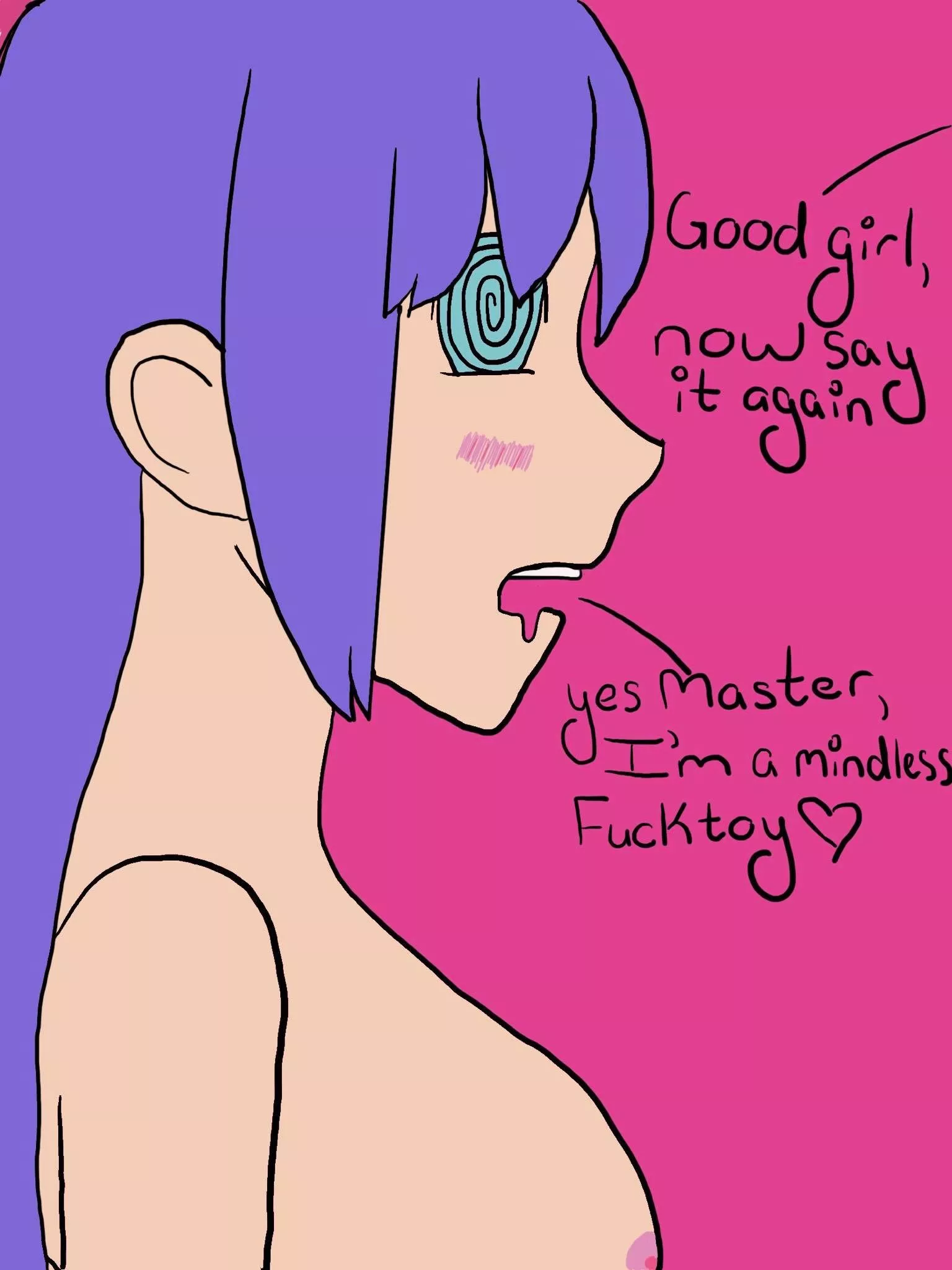 Got back into art again, and decided to draw one of my fantasies ❤ [Art by me][OC]