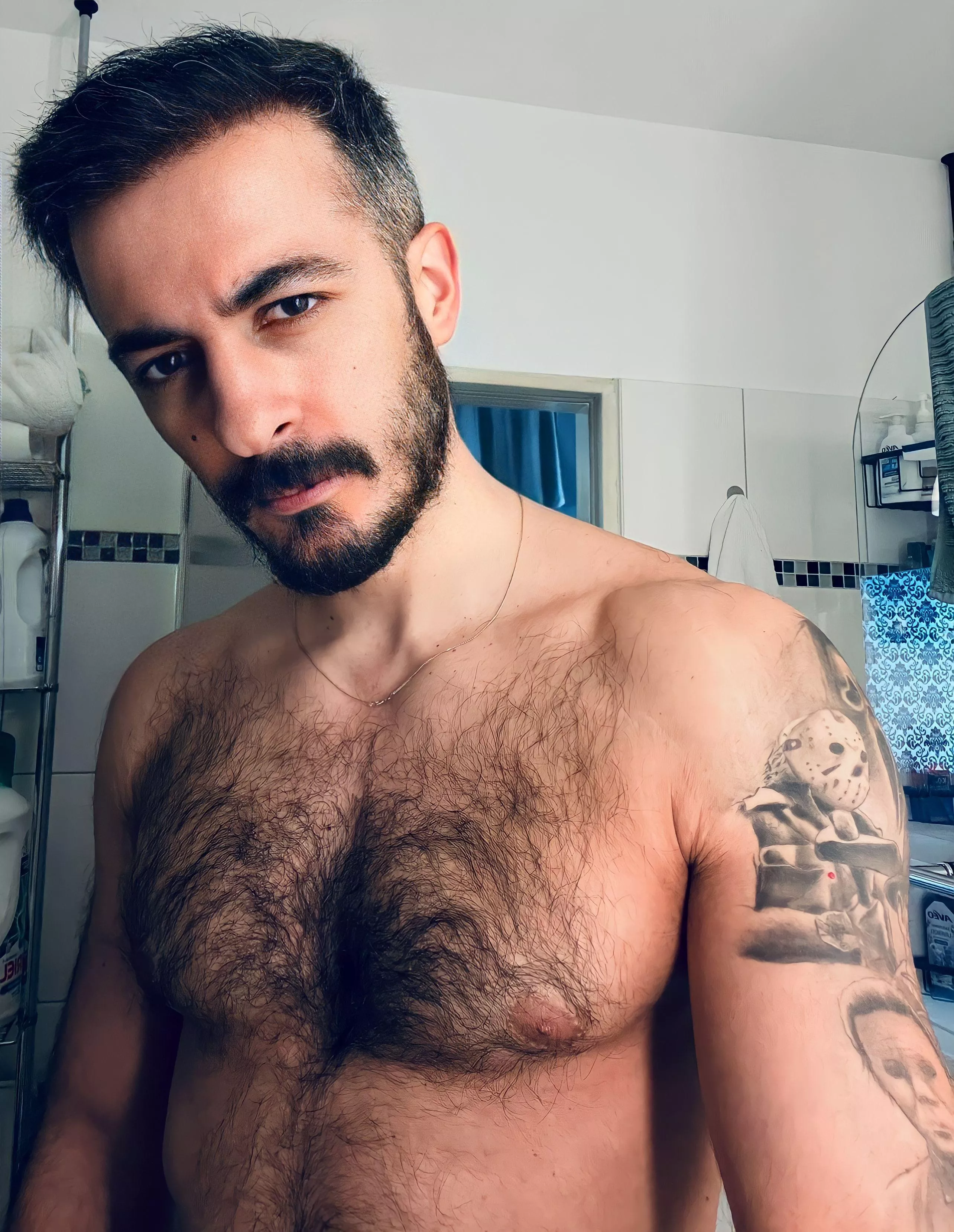 It looks like there’s a black hole in the middle of my chest. lol