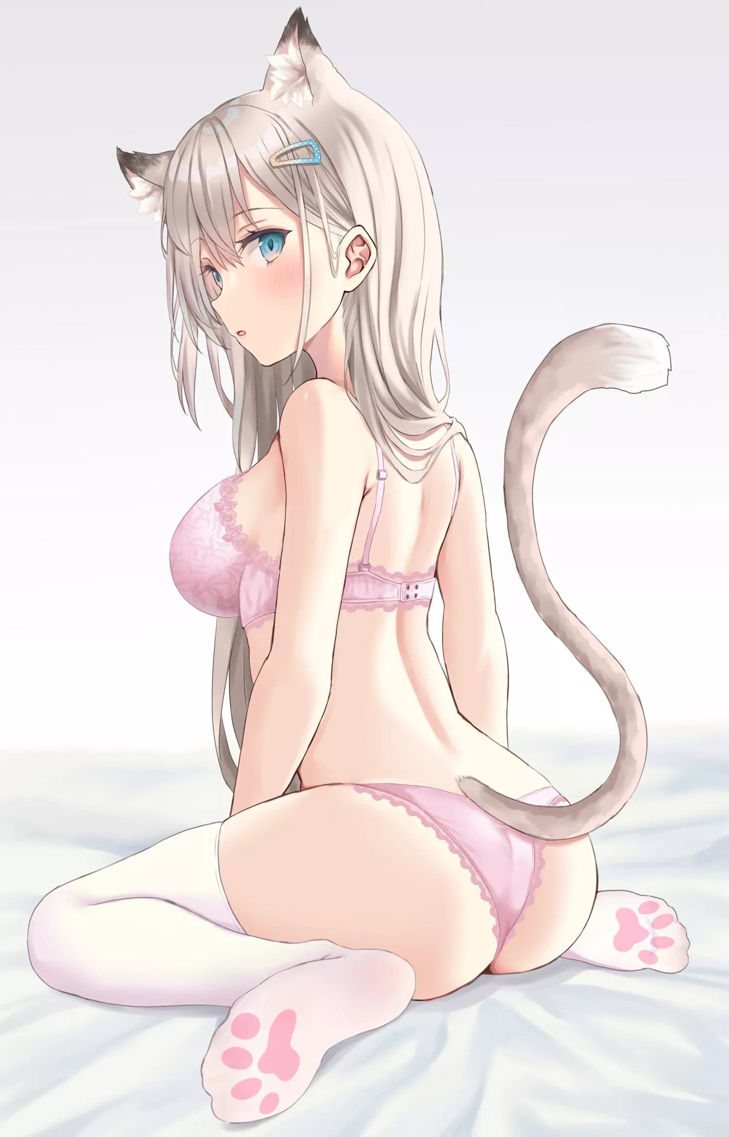 Kitty in lingerie