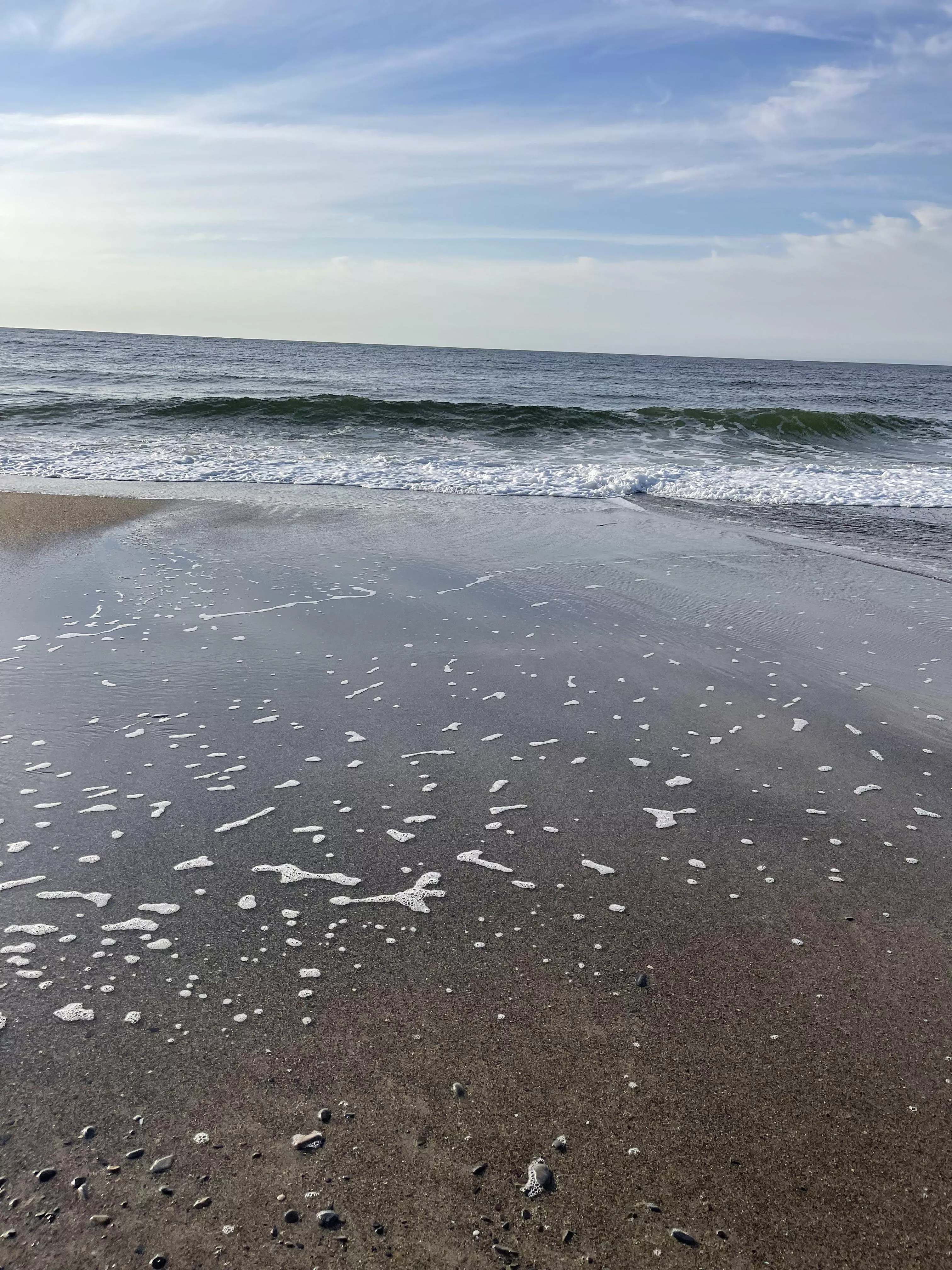 Maine beach in the beginning of spring