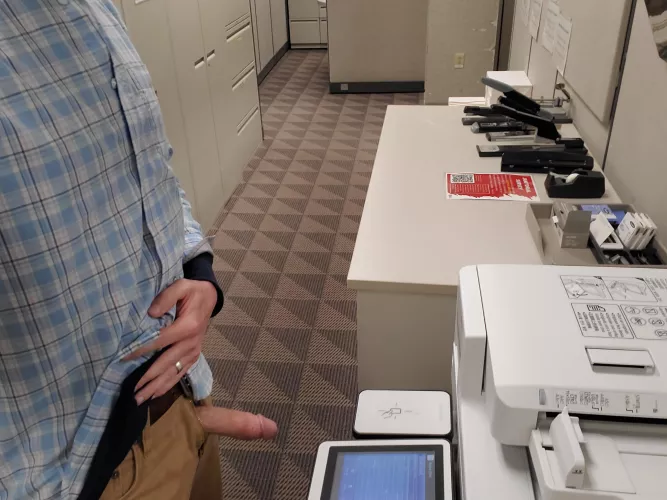 Making copies with my dong out