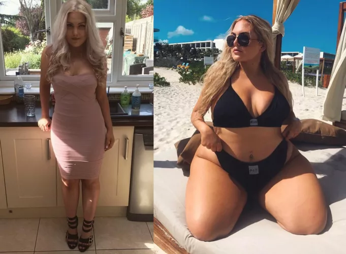 Martyna's incredible blow up. Slim cutie to full on BBW