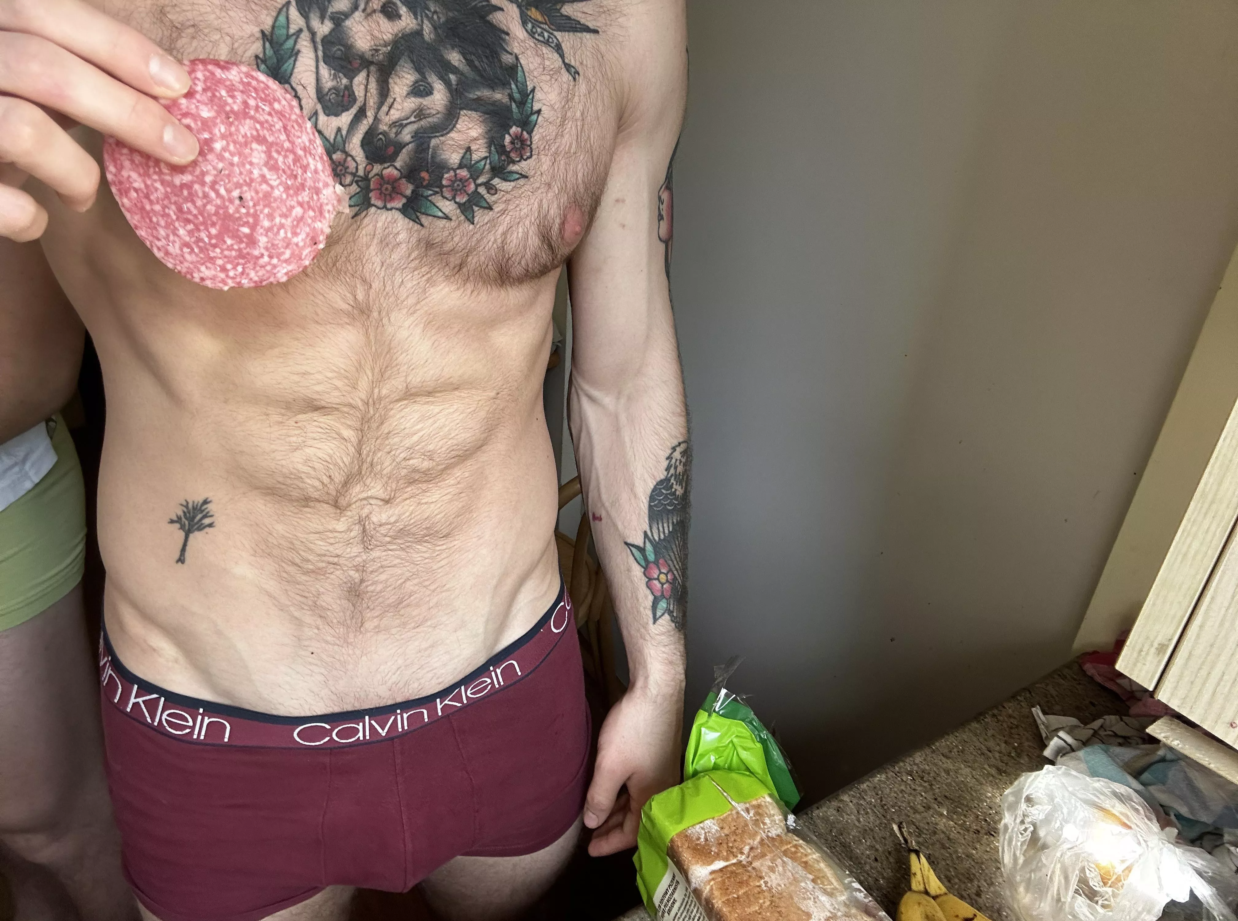 Open ya mouth, meat for breakfast