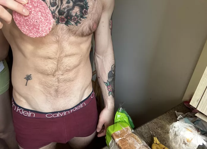 Open ya mouth, meat for breakfast