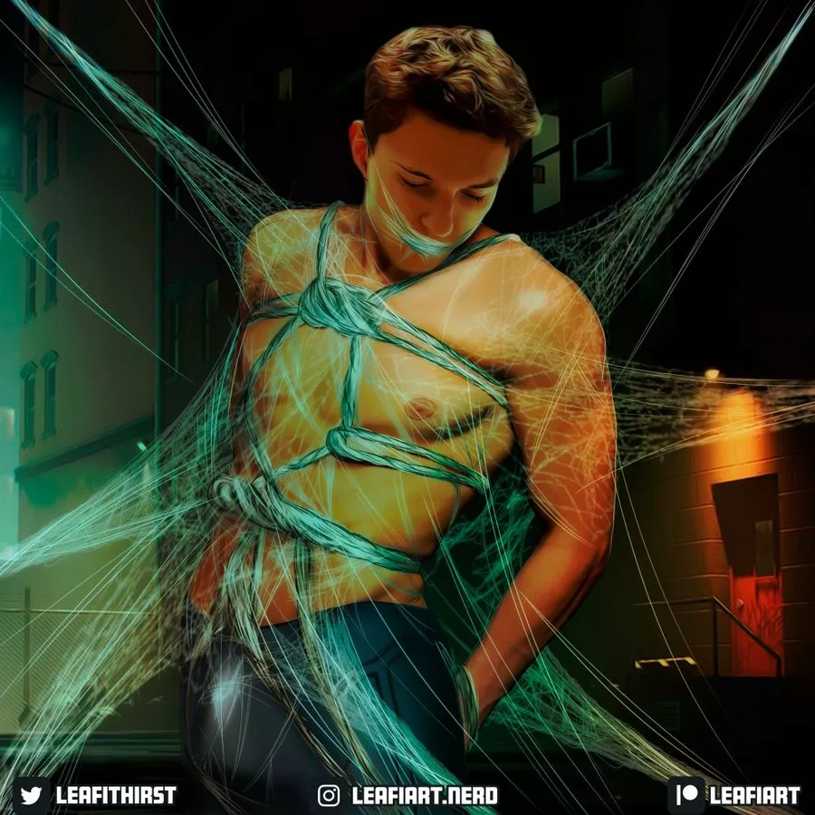 Shibari Spidey (@leafiart)