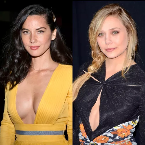 Super horny for Elizabeth Olsen and Oliva Munn, and could really use some help from a bud for them
