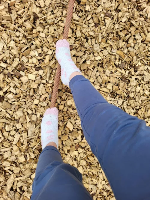 These adventurous and fluffy socks could be yours (OC)