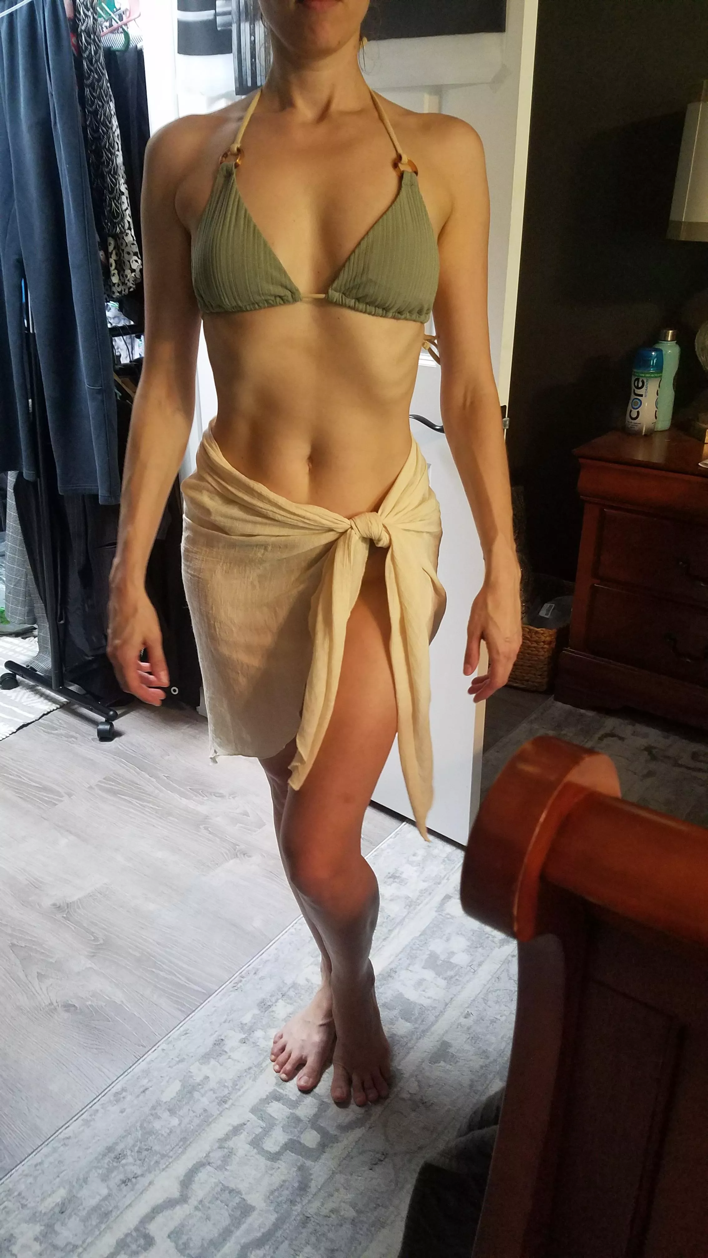 Wanna pull off her sash?