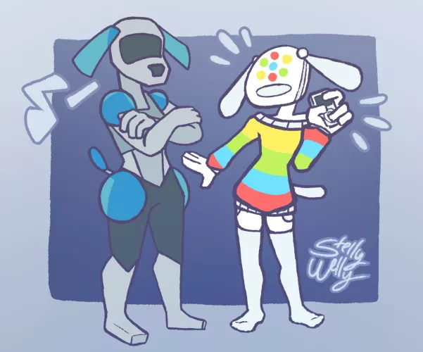 Who else remembers Poochi and iDog? (Art by me)