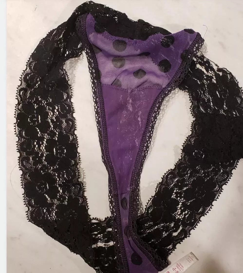 24 hour wear and also went for a walk outside! Purple polka dot lacey