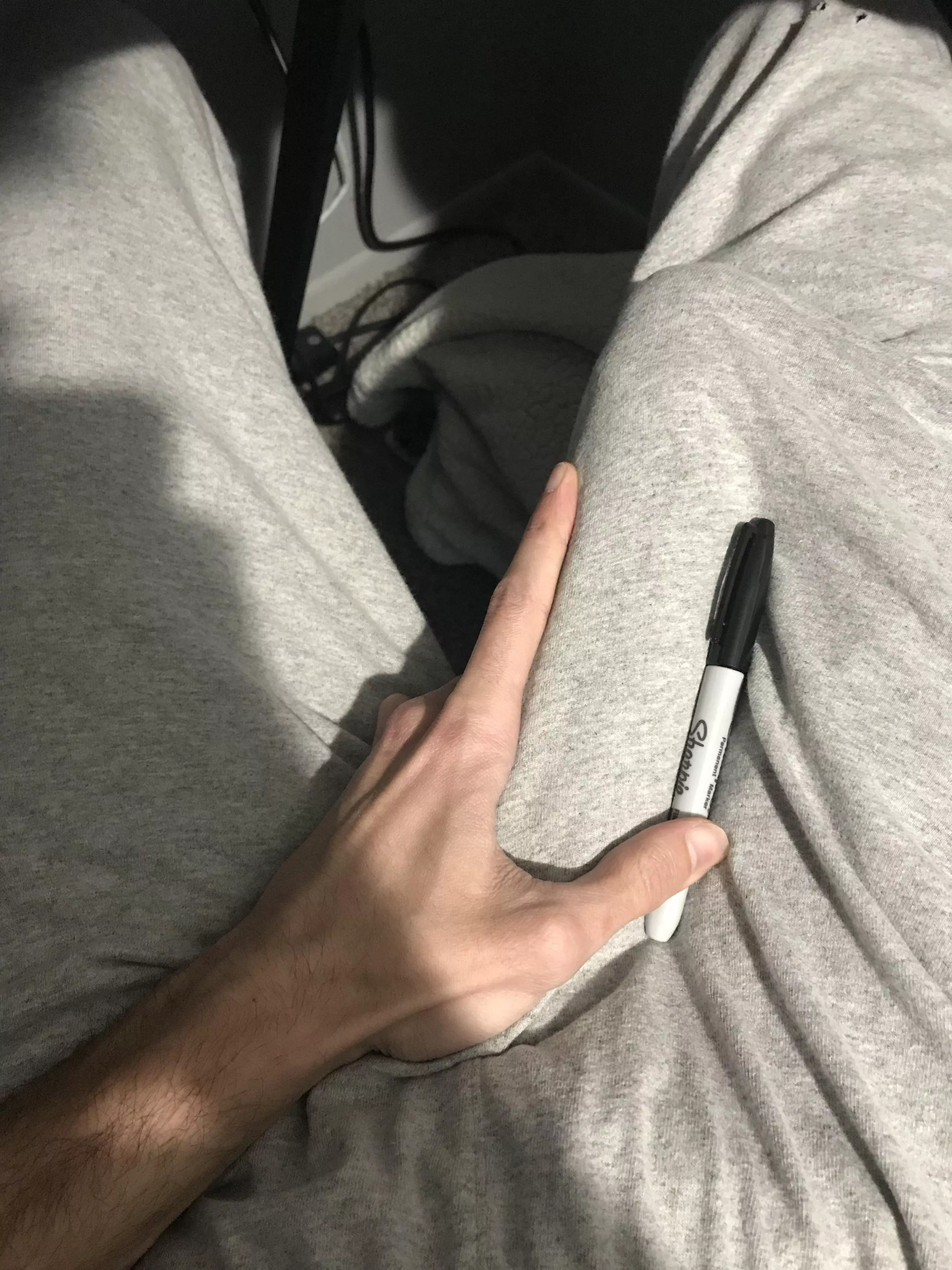 A sharpie is 5.5 inches by the way