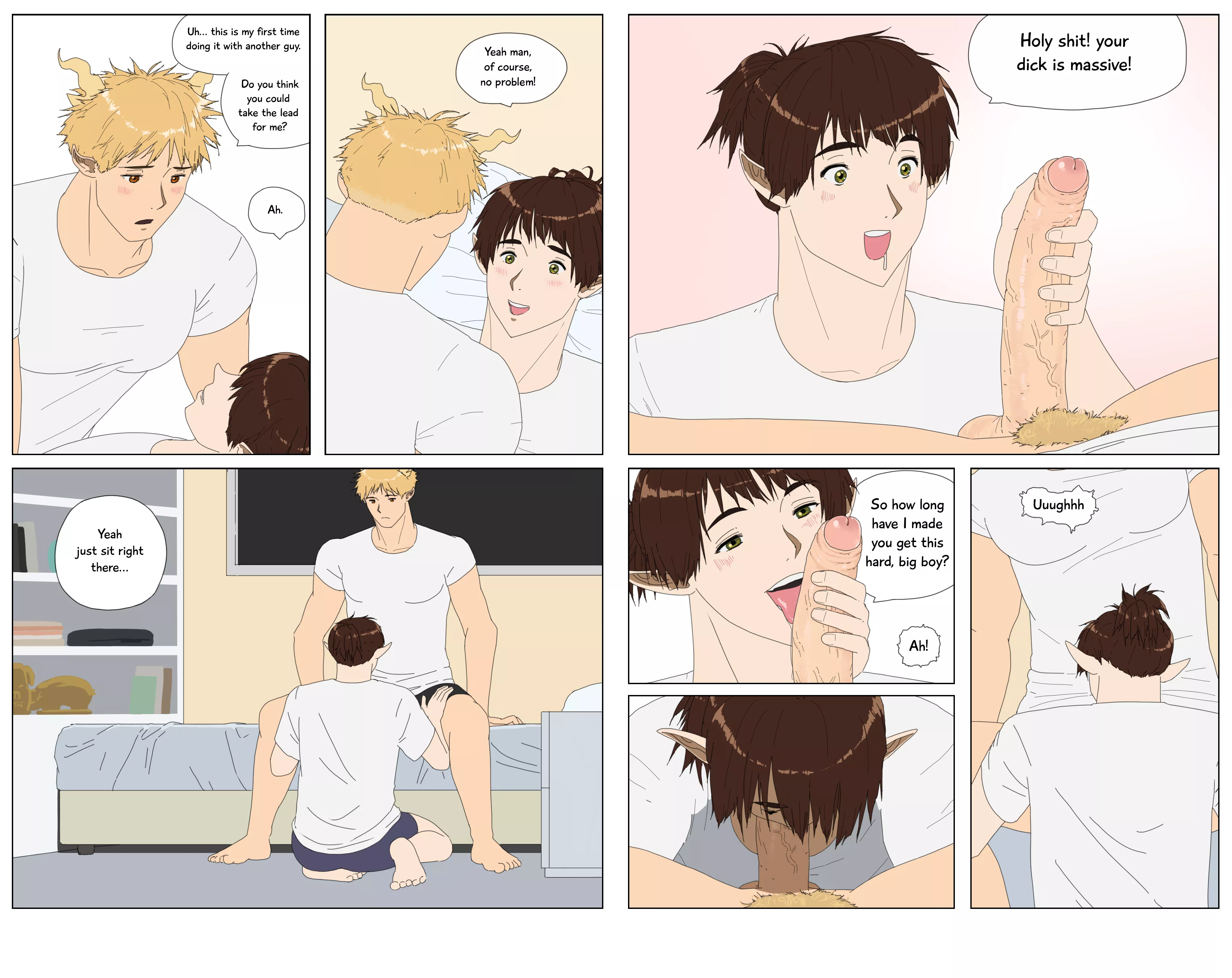 first time drawing a gay comic [OC]