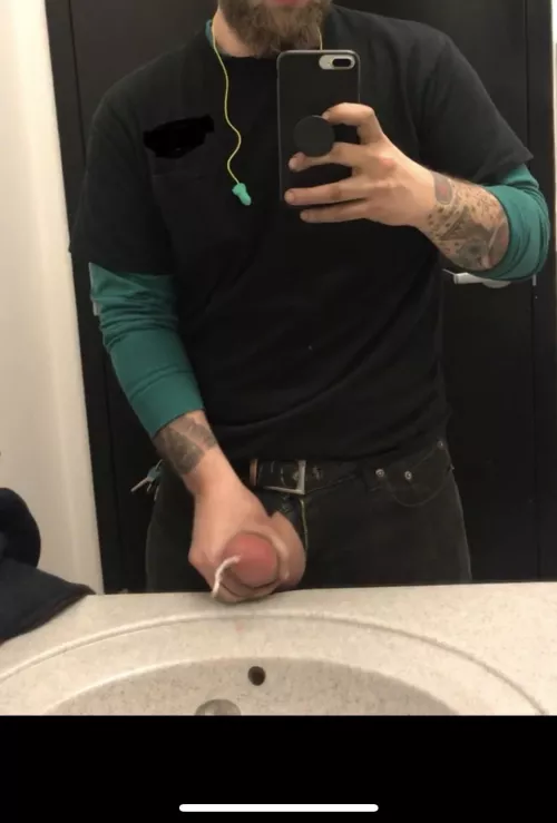 I don’t remember anyone saying it was against the rules to film yourself cumming at work