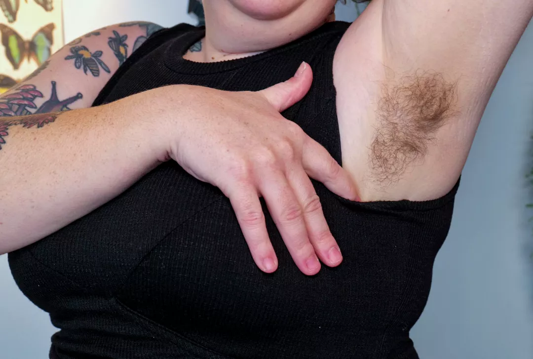 I'm impressed at how long my armpit hair is getting