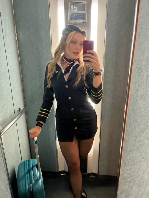 Next flight is gonna be to your place so you can rip my uniform off🥰