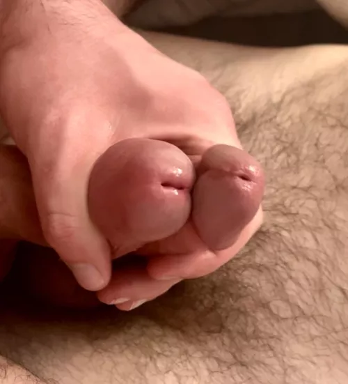 Nothing better than feeling our cockheads sliding up against each other