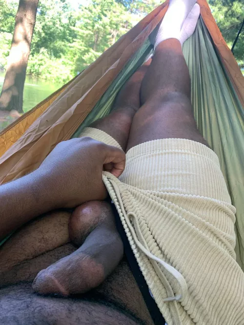 Ready for summer days to have it all hang out. Would you join me in the hammock?