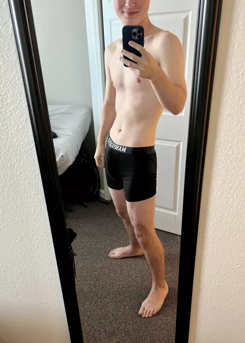 Showing off my college bulge