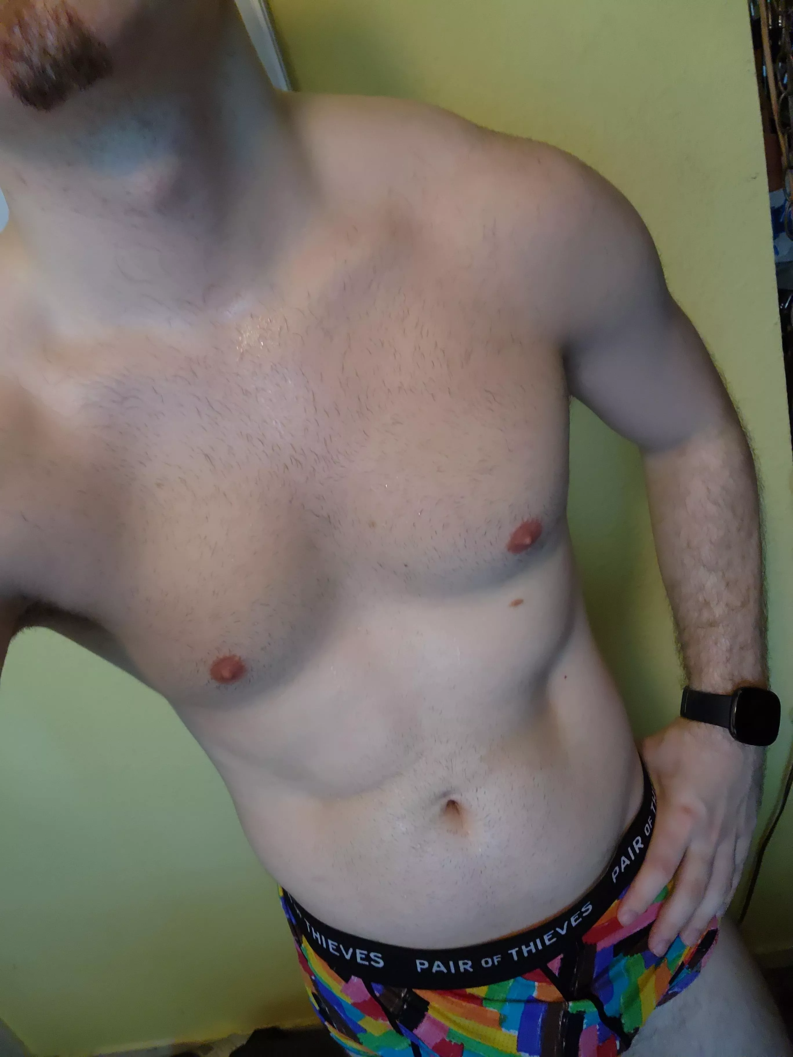 Sweaty after exercise. I'm short 5'2