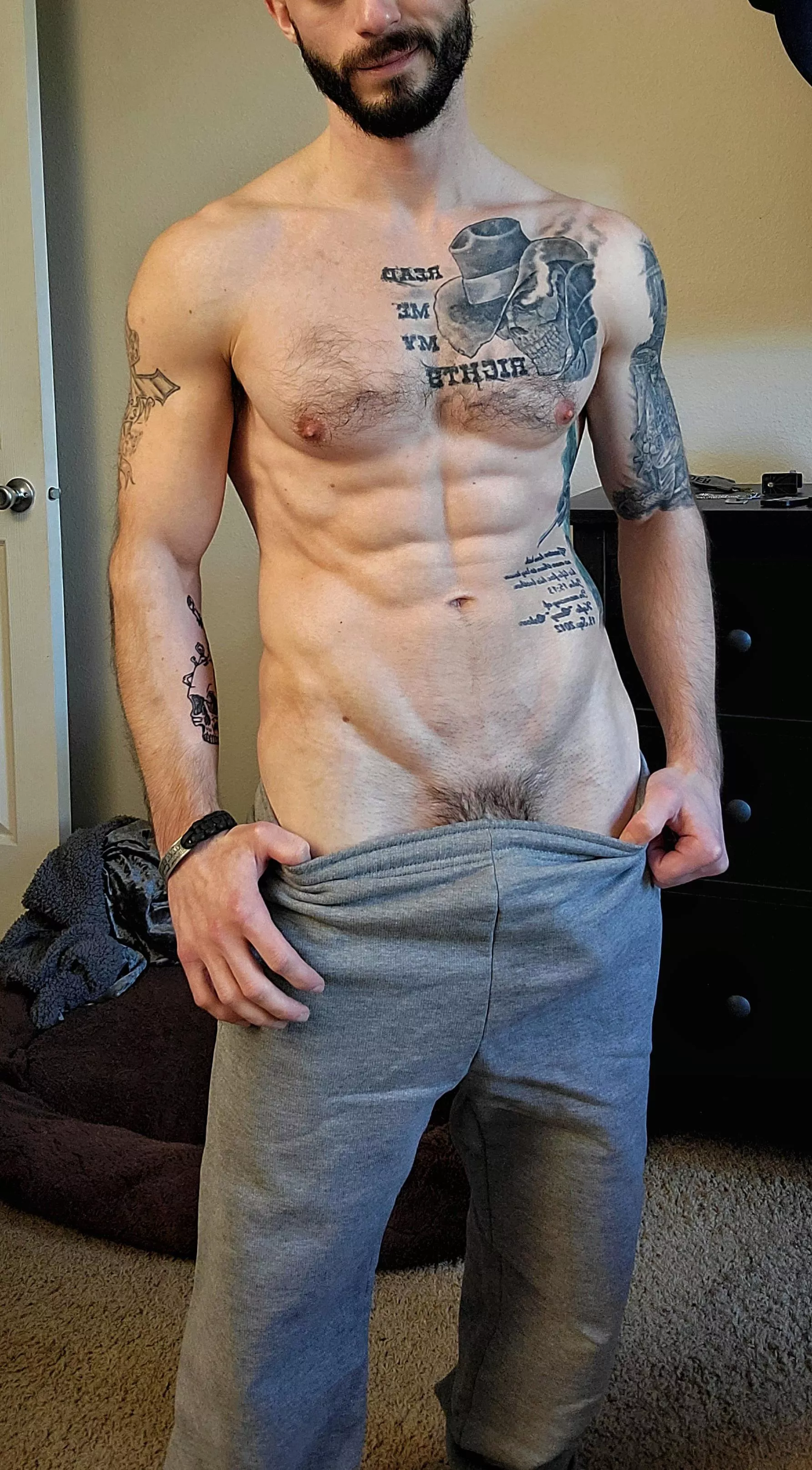 What hits the ground first? My sweats or your mouth? 😏😉