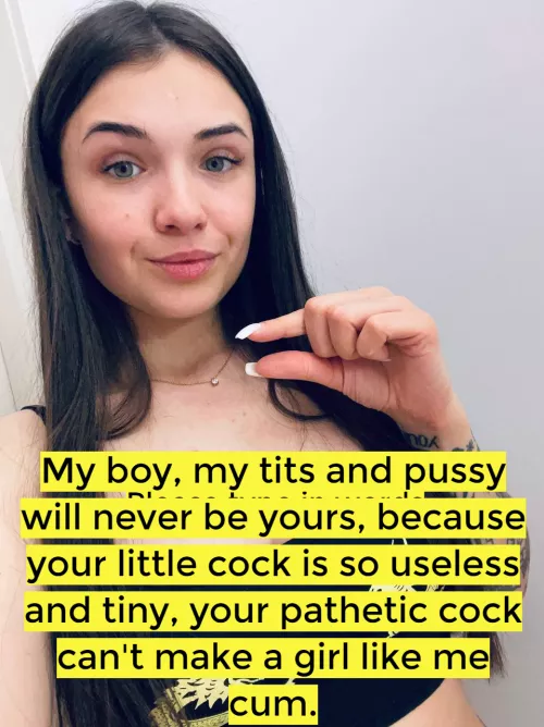 You always hear these words after taking off your pants in front of a girl.