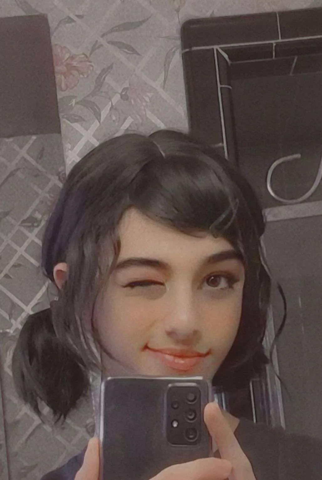 I chopped this wig in half