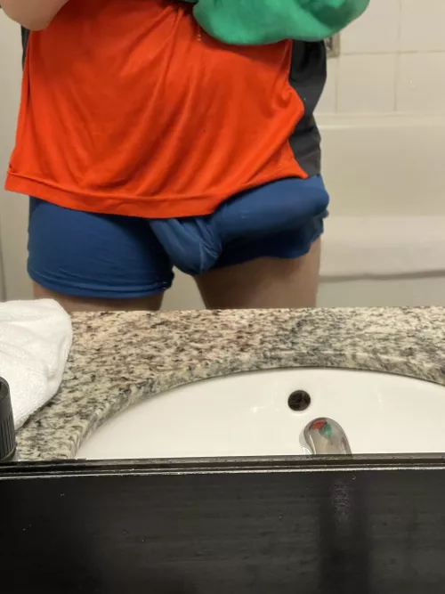 Morning wood don’t hide much