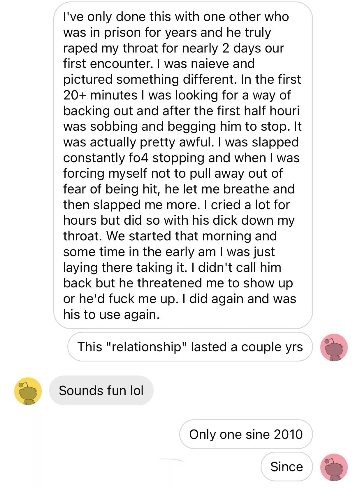 My former master is giving away my rights. Only will serve a hung man