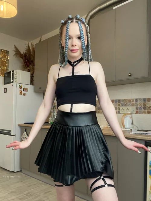 My leather skirt for you