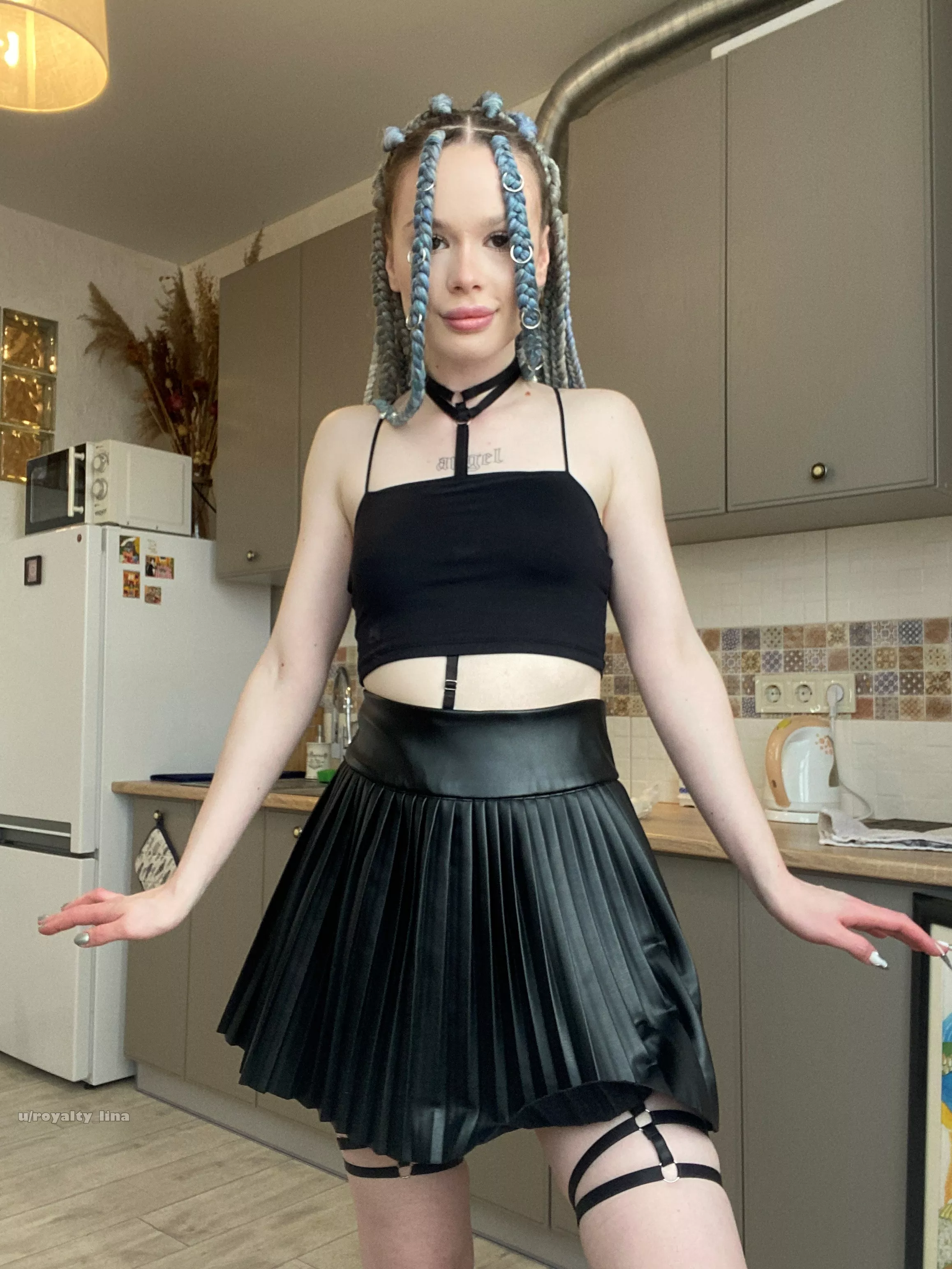 My leather skirt for you