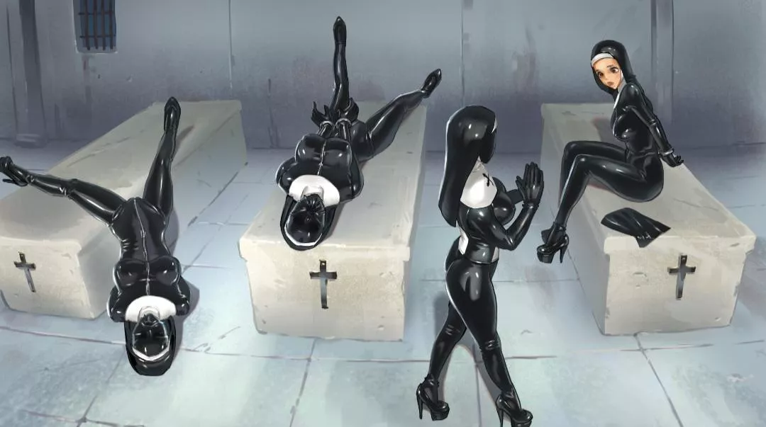 Nuns doing some mortification