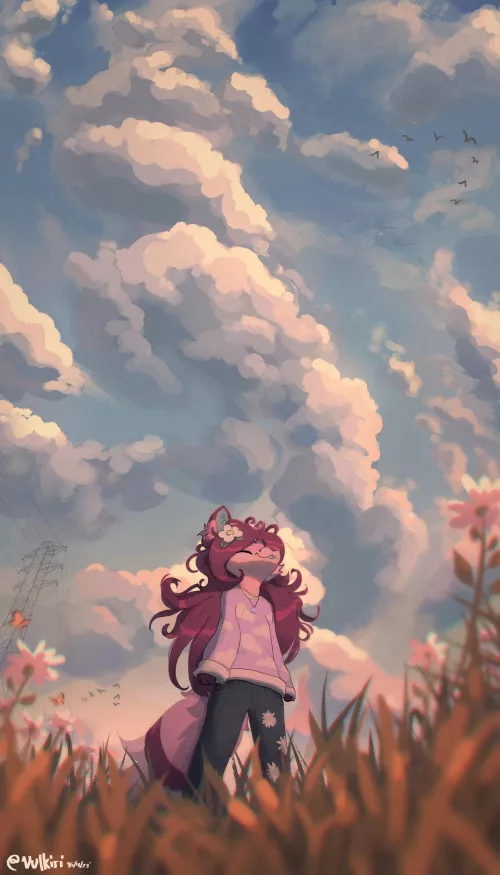 Peaceful afternoon☁️🌼☀️ | Art by me @Vulkiri on Twitter