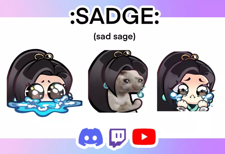 Sage Valorant emotes I made for Twitch streamers!